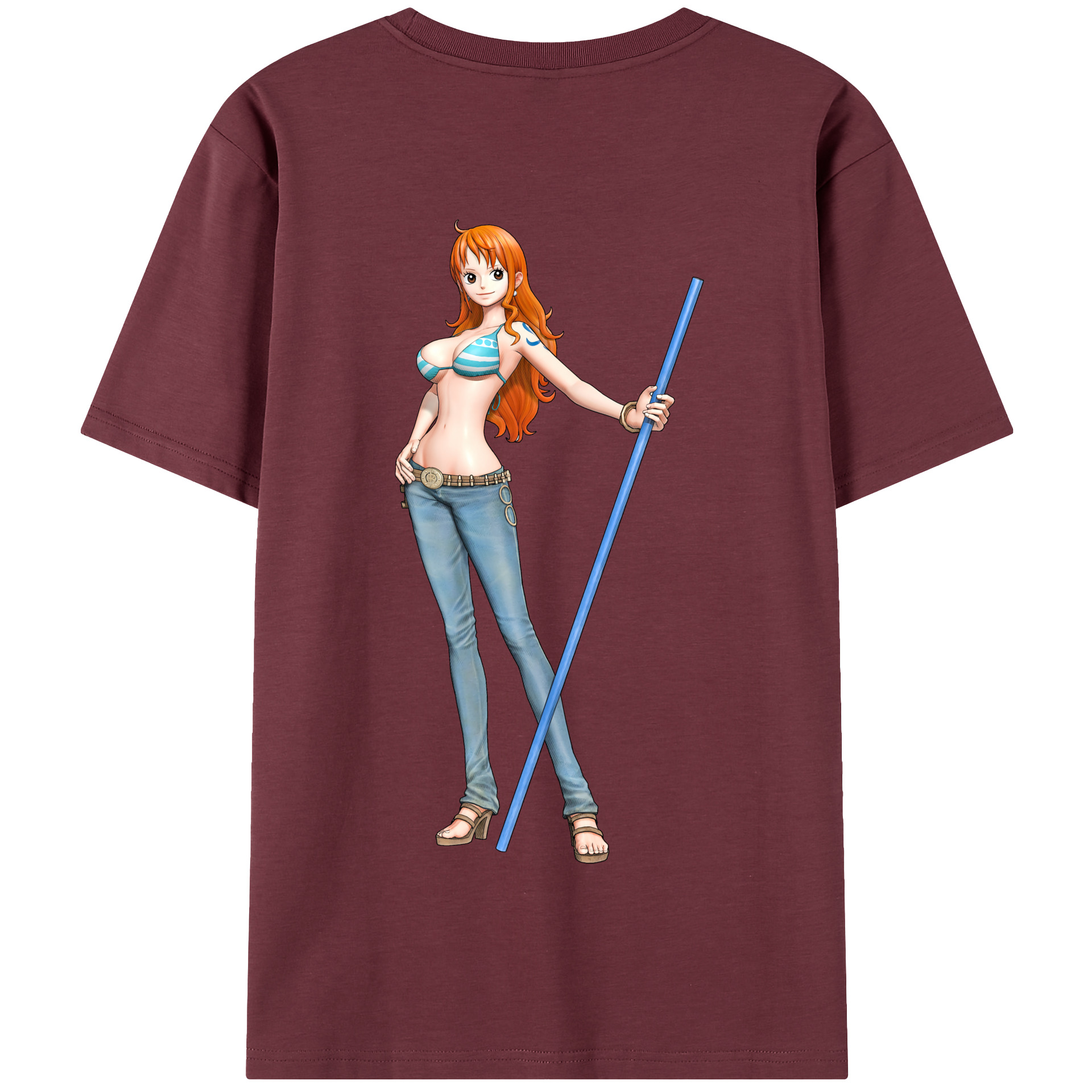 ワンピース ナミ ONE PIECE Nami 綿100％半袖Tシャツ（背面プリント）